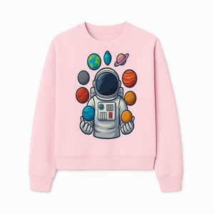 Astronaut Planet Art Print | Space Theme Poster | Galaxy Universe Wall Decor | Cosmic Design For Kids Room or Office - Sweatshirt 1758273107077.jpg
