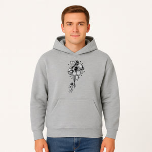 Astronaut Holding Planet Balloons Graphic T-Shirt | Space Adventure Design | Galaxy-Themed Apparel for Kids and Adults - Hoodie 1758273116458.jpg