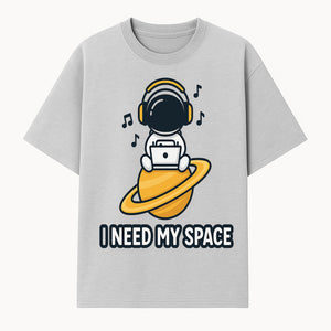 Cool Astronaut 'I Need My Space' Graphic T-Shirt with Music Theme for Space Lovers and Gamers - T-shirt 1758273124712.jpg