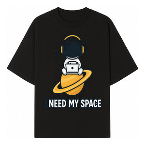 Cool Astronaut 'I Need My Space' Graphic T-Shirt with Music Theme for Space Lovers and Gamers - T-shirt 1758273124848.jpg