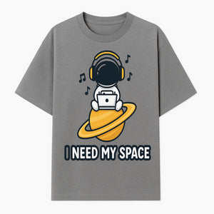Cool Astronaut 'I Need My Space' Graphic T-Shirt with Music Theme for Space Lovers and Gamers - T-shirt 1758273125243.jpg