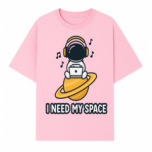 Cool Astronaut 'I Need My Space' Graphic T-Shirt with Music Theme for Space Lovers and Gamers - T-shirt 1758273125531.jpg