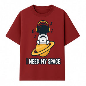 Cool Astronaut 'I Need My Space' Graphic T-Shirt with Music Theme for Space Lovers and Gamers - T-shirt 1758273125719.jpg