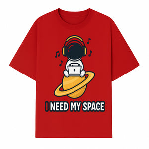 Cool Astronaut 'I Need My Space' Graphic T-Shirt with Music Theme for Space Lovers and Gamers - T-shirt 1758273125957.jpg