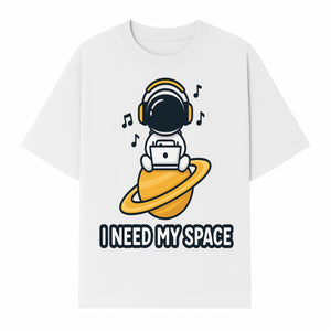 Cool Astronaut 'I Need My Space' Graphic T-Shirt with Music Theme for Space Lovers and Gamers - T-shirt 1758273126214.jpg