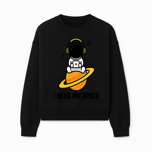 Cute Astronaut I Need My Space Graphic T-Shirt - Music Lover Gift, Space Enthusiast Apparel, Fun Retro Style Tee - Sweatshirt 1758273127163.jpg