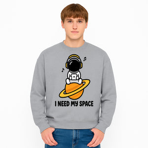 Cute Astronaut I Need My Space Graphic T-Shirt - Music Lover Gift, Space Enthusiast Apparel, Fun Retro Style Tee - Sweatshirt 1758273129705.jpg