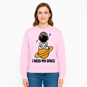 Cute Astronaut I Need My Space Graphic T-Shirt - Music Lover Gift, Space Enthusiast Apparel, Fun Retro Style Tee - Sweatshirt 1758273129855.jpg