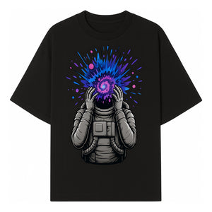 Cosmic Explosion Astronaut Art Print | Psychedelic Space Themed Wall Decor | Unique Sci-Fi Illustration - T-shirt 1758273133287.jpg