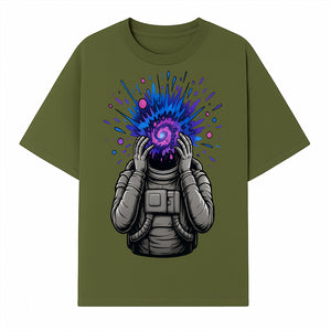 Cosmic Explosion Astronaut Art Print | Psychedelic Space Themed Wall Decor | Unique Sci-Fi Illustration - T-shirt 1758273133597.jpg