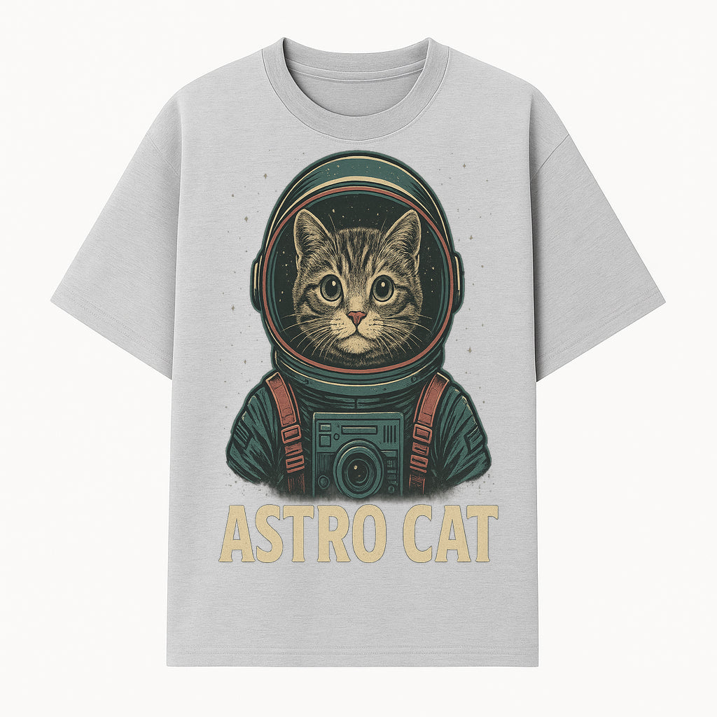 Astro Cat Vintage T-Shirt, Space Cat Astronaut Graphic Tee, Cosmic Pet Lover Apparel, Gift for Cat Lovers, Unique Cat Design - T-shirt 1758273134427.jpg