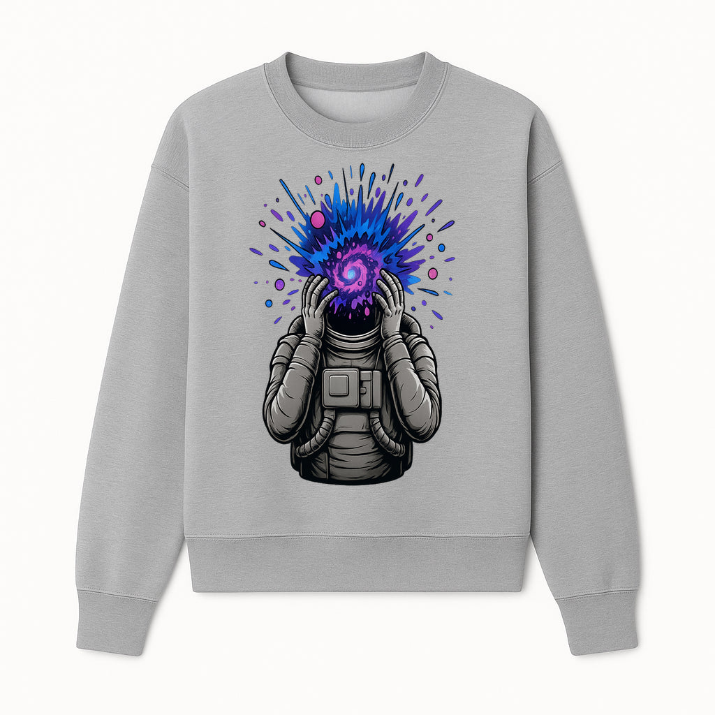 Cosmic Explosion Astronaut Art Print | Psychedelic Space Themed Wall Decor | Unique Sci-Fi Illustration - Sweatshirt 1758273136245.jpg