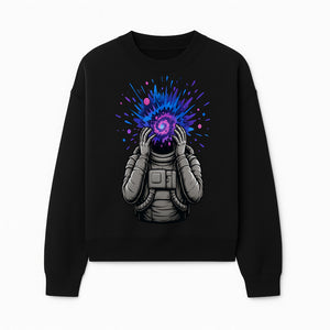 Cosmic Explosion Astronaut Art Print | Psychedelic Space Themed Wall Decor | Unique Sci-Fi Illustration - Sweatshirt 1758273136385.jpg