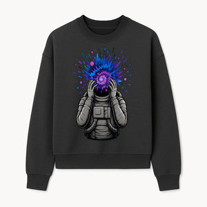 Cosmic Explosion Astronaut Art Print | Psychedelic Space Themed Wall Decor | Unique Sci-Fi Illustration - Sweatshirt 1758273136521.jpg