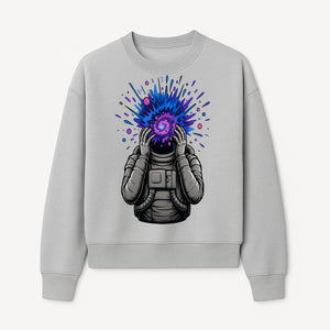 Cosmic Explosion Astronaut Art Print | Psychedelic Space Themed Wall Decor | Unique Sci-Fi Illustration - Sweatshirt 1758273136808.jpg