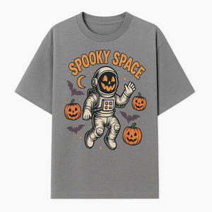 Halloween Astronaut Art Print - Spooky Space Pumpkin & Bat Design for Unique Fall Home Decor - T-shirt 1758273137014.jpg