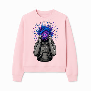 Cosmic Explosion Astronaut Art Print | Psychedelic Space Themed Wall Decor | Unique Sci-Fi Illustration - Sweatshirt 1758273137156.jpg