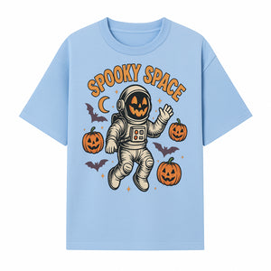 Halloween Astronaut Art Print - Spooky Space Pumpkin & Bat Design for Unique Fall Home Decor - T-shirt 1758273137172.jpg