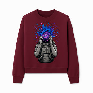 Cosmic Explosion Astronaut Art Print | Psychedelic Space Themed Wall Decor | Unique Sci-Fi Illustration - Sweatshirt 1758273137279.jpg