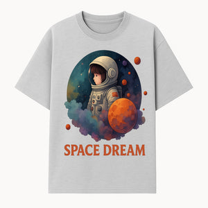 Astronaut Girl Space Dream Art Print, Whimsical Cosmic Illustration, Kids Room Decor, Children s Wall Art, Fantasy Space Theme - T-shirt 1758273137513.jpg