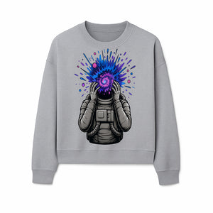 Cosmic Explosion Astronaut Art Print | Psychedelic Space Themed Wall Decor | Unique Sci-Fi Illustration - Sweatshirt 1758273137688.jpg