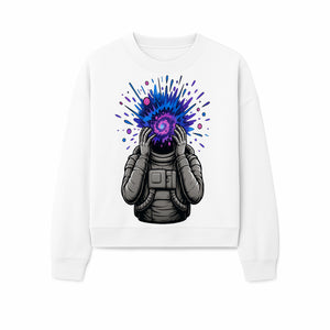 Cosmic Explosion Astronaut Art Print | Psychedelic Space Themed Wall Decor | Unique Sci-Fi Illustration - Sweatshirt 1758273137817.jpg