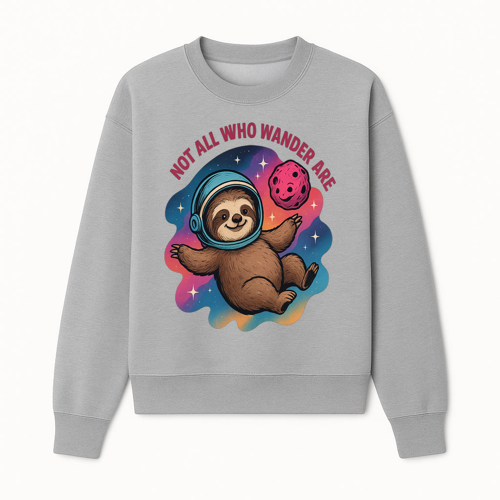 Space Sloth T-Shirt - Not All Who Wander Are Lost, Cute Astronaut Sloth Graphic Tee, Adventure Lover Gift - Sweatshirt 1758273138716.jpg