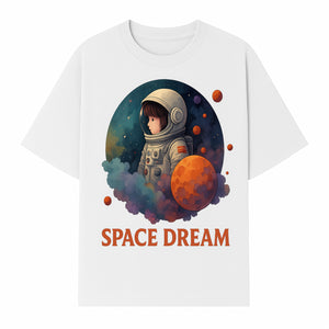 Astronaut Girl Space Dream Art Print, Whimsical Cosmic Illustration, Kids Room Decor, Children s Wall Art, Fantasy Space Theme - T-shirt 1758273139128.jpg