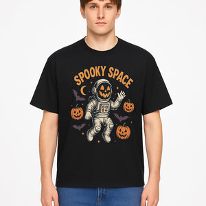 Halloween Astronaut Art Print - Spooky Space Pumpkin & Bat Design for Unique Fall Home Decor - T-shirt 1758273139179.jpg