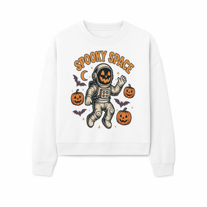 Halloween Astronaut Art Print - Spooky Space Pumpkin & Bat Design for Unique Fall Home Decor - Sweatshirt 1758273141120.jpg