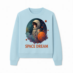Astronaut Girl Space Dream Art Print, Whimsical Cosmic Illustration, Kids Room Decor, Children s Wall Art, Fantasy Space Theme - Sweatshirt 1758273141315.jpg