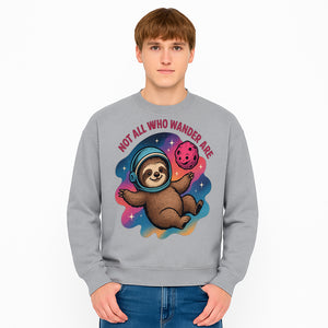 Space Sloth T-Shirt - Not All Who Wander Are Lost, Cute Astronaut Sloth Graphic Tee, Adventure Lover Gift - Sweatshirt 1758273141550.jpg