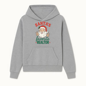Santa's Favorite Realtor Christmas Design T-Shirt | Funny Holiday Gift for Real Estate Agents and Realtors - Hoodie 1758332976353.jpg