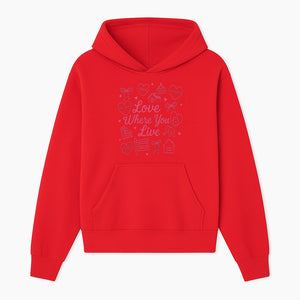 Love Where You Live Wall Art - Realtor Gift, Home Sweet Home Decor, Sold Signs, Pink Heart Design for Real Estate Enthusiasts - Hoodie 1758332976508.jpg