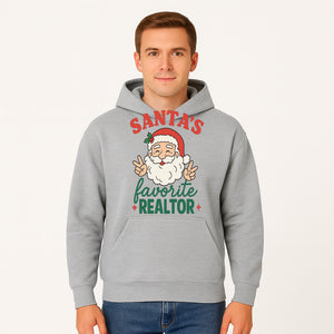 Santa's Favorite Realtor Christmas Design T-Shirt | Funny Holiday Gift for Real Estate Agents and Realtors - Hoodie 1758332978566.jpg
