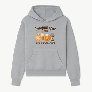 Pumpkin Spice and Real Estate Advice Art Print - Fall Decor, Coffee Lovers Gift, Home Buying Tips, Whimsical Wall Art - Hoodie 1758332987023.jpg