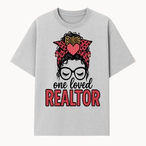 One Loved Realtor T-Shirt - Cute Realtor Gift with Glasses and Bow Design - Funny Real Estate Shirt for Women - T-shirt 1758332987103.jpg