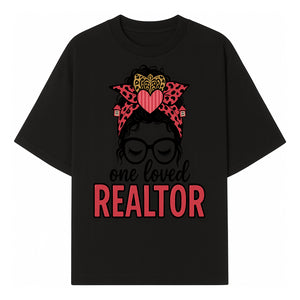One Loved Realtor T-Shirt - Cute Realtor Gift with Glasses and Bow Design - Funny Real Estate Shirt for Women - T-shirt 1758332987265.jpg