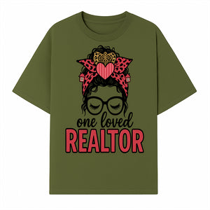 One Loved Realtor T-Shirt - Cute Realtor Gift with Glasses and Bow Design - Funny Real Estate Shirt for Women - T-shirt 1758332987605.jpg