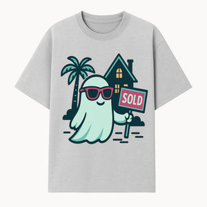 Cool Ghost Realtor T-Shirt | Sold Home Design | Fun Halloween Graphic Tee | Unique Gift for Real Estate Agents & Ghost Lovers - T-shirt 1758332987886.jpg