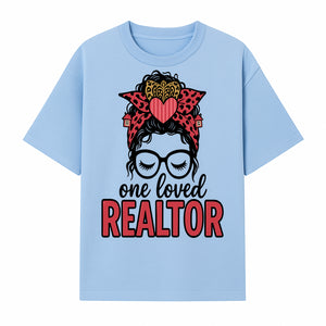 One Loved Realtor T-Shirt - Cute Realtor Gift with Glasses and Bow Design - Funny Real Estate Shirt for Women - T-shirt 1758332987929.jpg