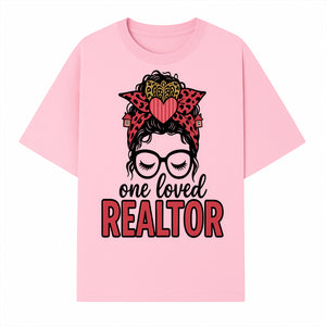 One Loved Realtor T-Shirt - Cute Realtor Gift with Glasses and Bow Design - Funny Real Estate Shirt for Women - T-shirt 1758332988062.jpg