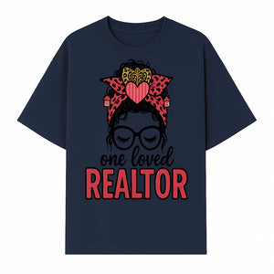 One Loved Realtor T-Shirt - Cute Realtor Gift with Glasses and Bow Design - Funny Real Estate Shirt for Women - T-shirt 1758332988381.jpg