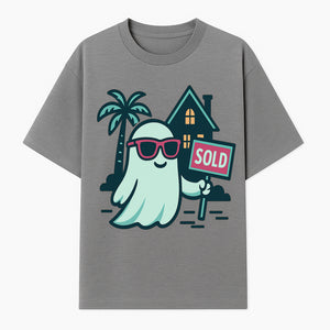 Cool Ghost Realtor T-Shirt | Sold Home Design | Fun Halloween Graphic Tee | Unique Gift for Real Estate Agents & Ghost Lovers - T-shirt 1758332988544.jpg