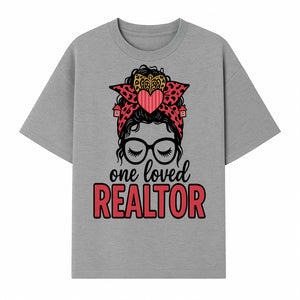 One Loved Realtor T-Shirt - Cute Realtor Gift with Glasses and Bow Design - Funny Real Estate Shirt for Women - T-shirt 1758332988631.jpg