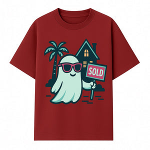 Cool Ghost Realtor T-Shirt | Sold Home Design | Fun Halloween Graphic Tee | Unique Gift for Real Estate Agents & Ghost Lovers - T-shirt 1758332989010.jpg