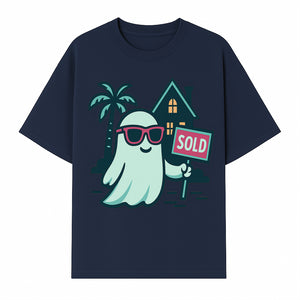 Cool Ghost Realtor T-Shirt | Sold Home Design | Fun Halloween Graphic Tee | Unique Gift for Real Estate Agents & Ghost Lovers - T-shirt 1758332989155.jpg