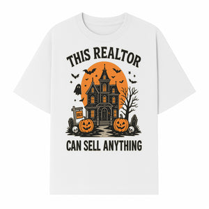 Halloween Realtor - This Realtor Can Sell Anything Spooky Haunted House with Pumpkins Design for Real Estate Agents - T-shirt 1758332989309.jpg