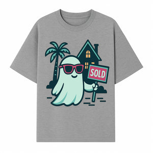 Cool Ghost Realtor T-Shirt | Sold Home Design | Fun Halloween Graphic Tee | Unique Gift for Real Estate Agents & Ghost Lovers - T-shirt 1758332989463.jpg