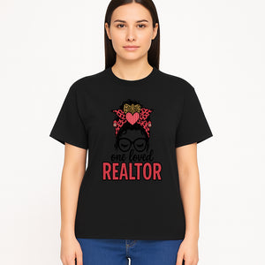 One Loved Realtor T-Shirt - Cute Realtor Gift with Glasses and Bow Design - Funny Real Estate Shirt for Women - T-shirt 1758332990101.jpg